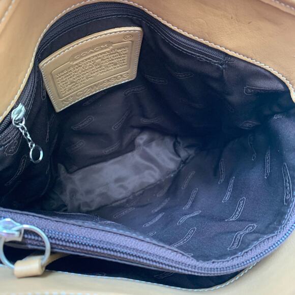 COACH Vintage Camel Tan Leather N/S LEGACY Bucket Tote Shoulder Bag #9803 - Picture 8 of 16